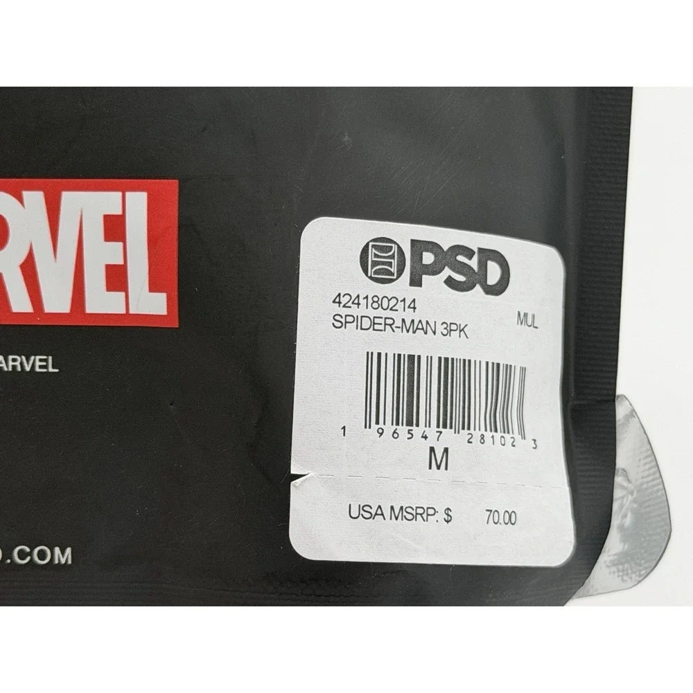 Size Medium - PSD 3-Pack Marvel Spiderman Men's Boxer Briefs (32-34) 424180414